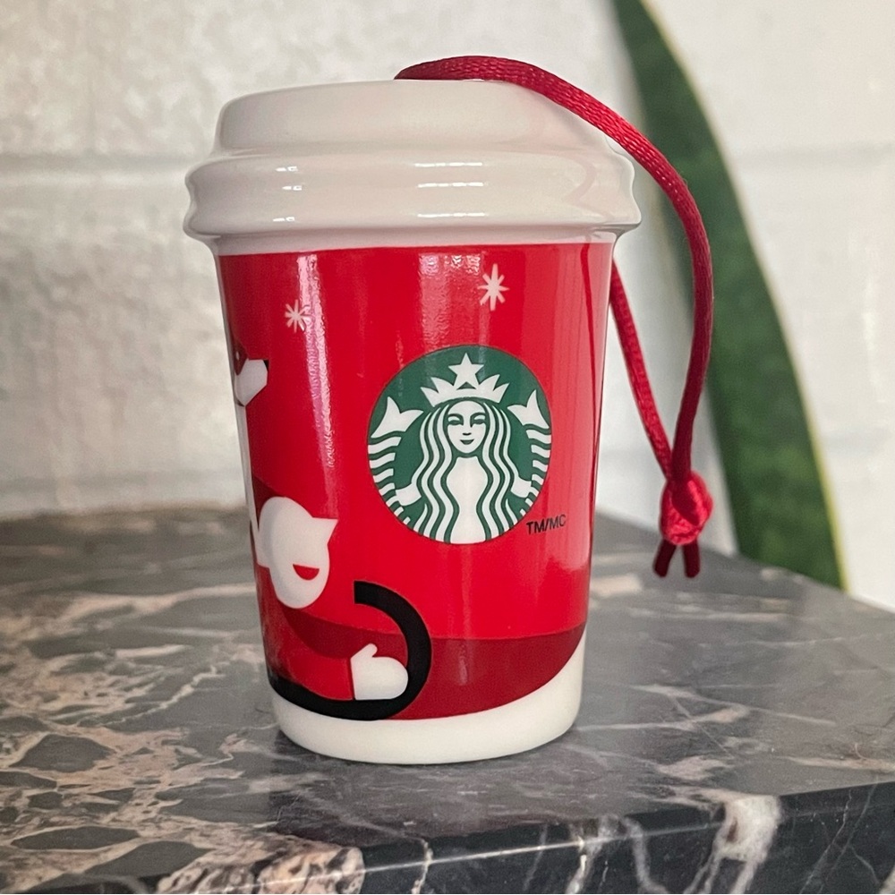 $8 SALE Starbucks Holiday 2011 Red Hot Drink Ornament Vintage Collect Sled